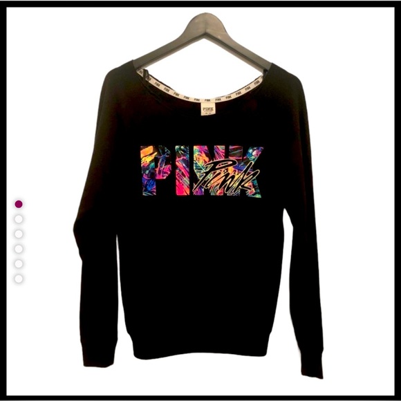 PINK VICTORIA’S SECRET Oversized Off The Shoulder Tropical Design - Picture 4 of 7